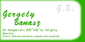 gergely banasz business card